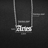 Aries Script Necklace - Silver