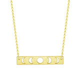Gold Moon Phase Pendant Necklace
